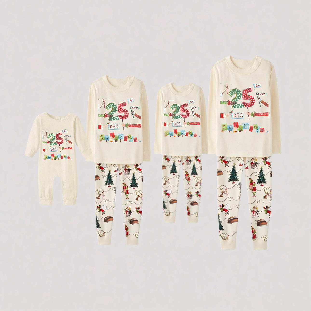 Happy Flag-Grinch Family Christmas Pajamas