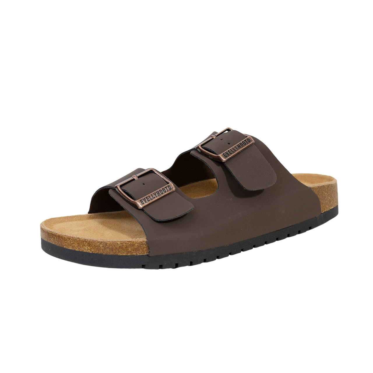 Open Toe Dual Buckle Cork Sandals