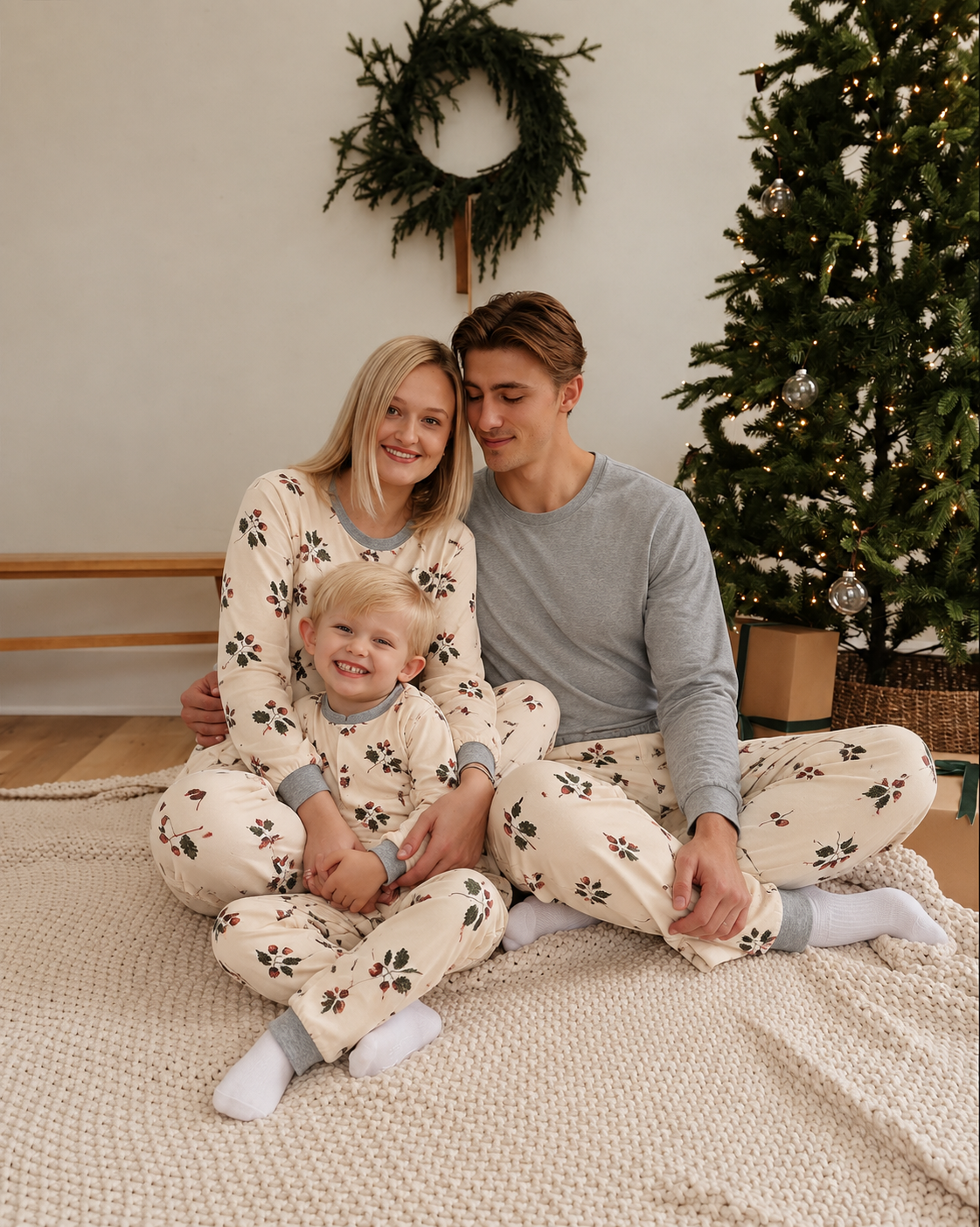 Blossom Cheer-Family Matching Christmas Pajamas