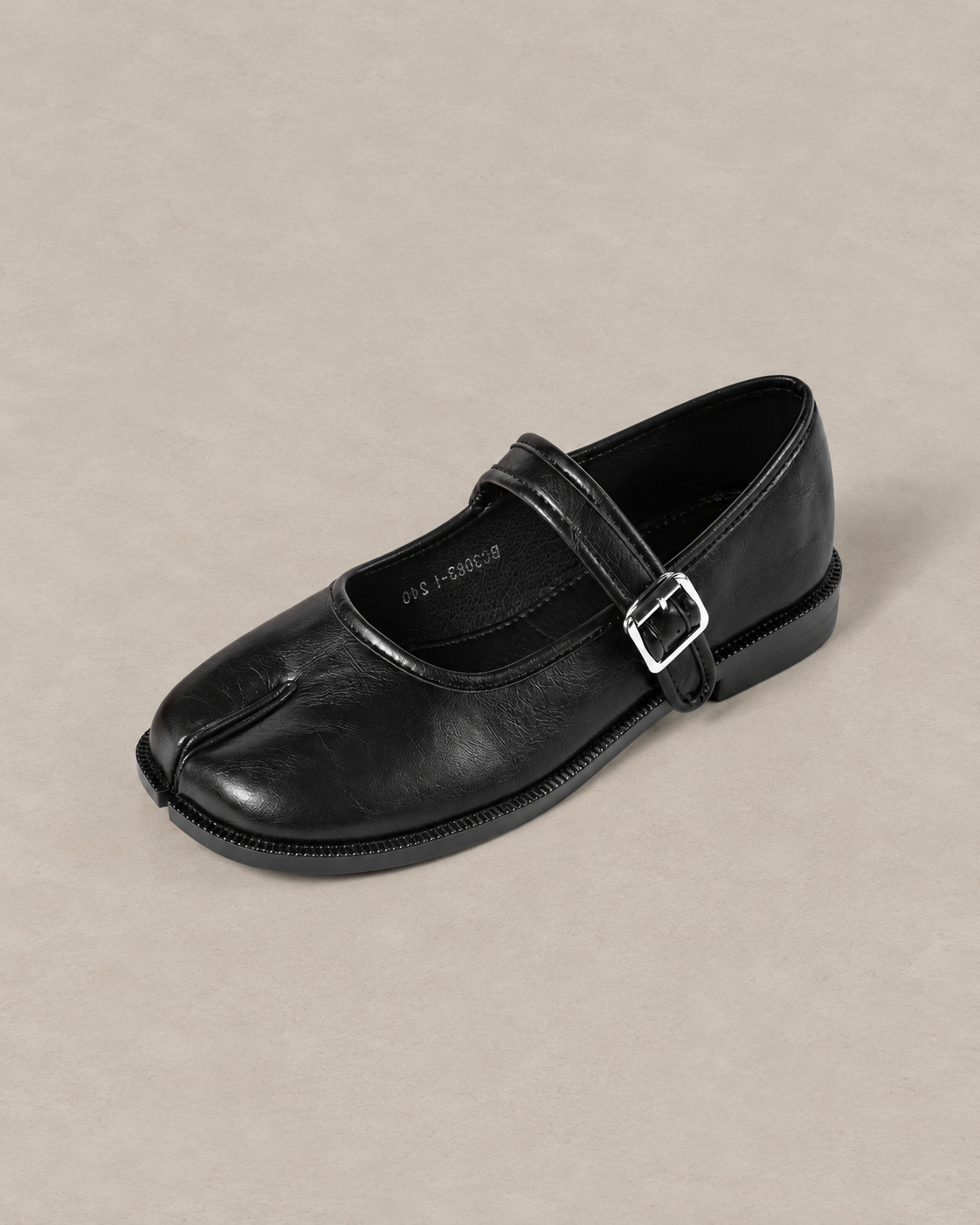 Black Adjustable Strap Tabi Mary Janes