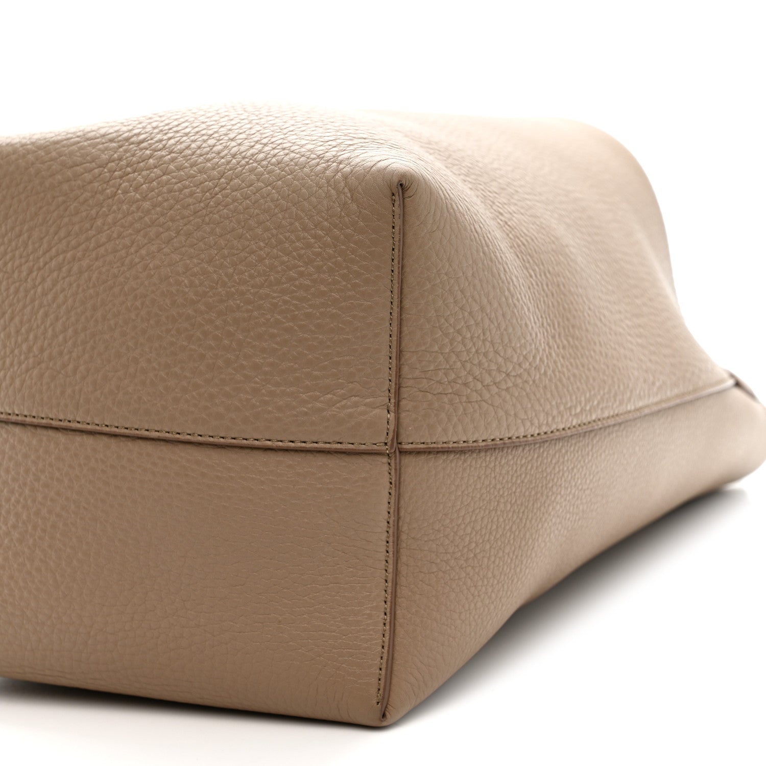 Grained Calfskin Medium N/S Park Tote Dark Taupe