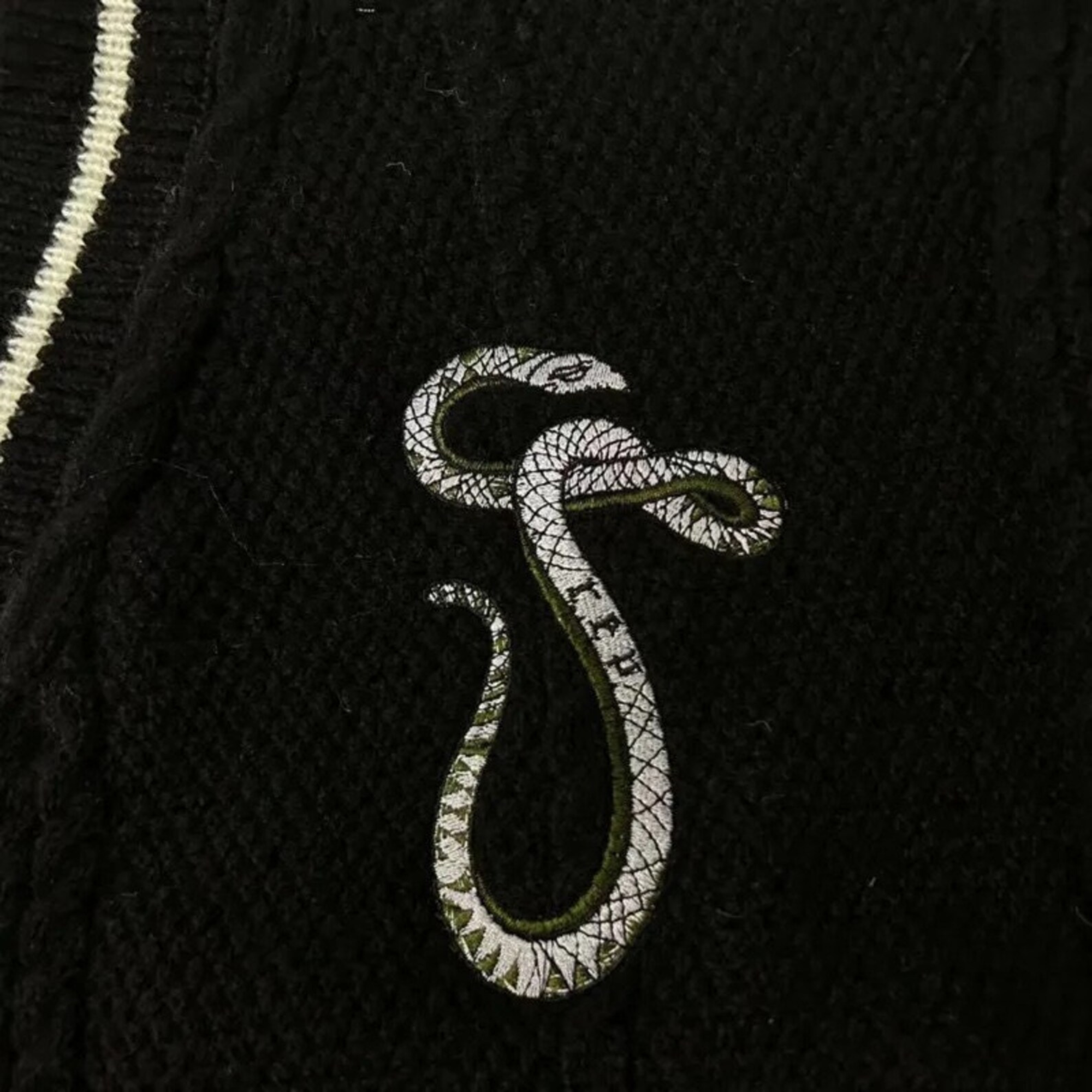 Black Reputation Cardigan Snake Embroidered, Eras Tour Outfit