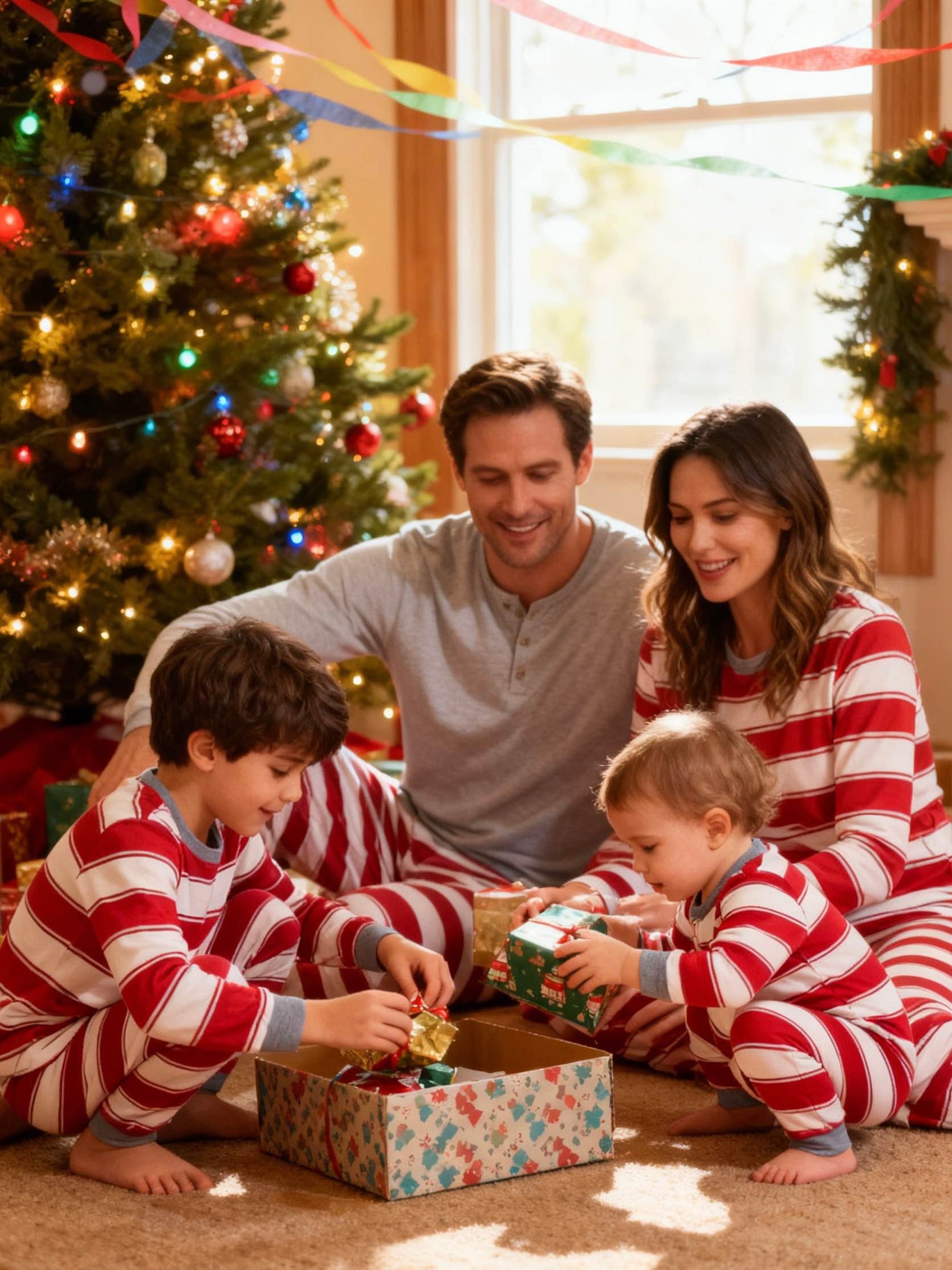 Pleasure Stripe- Red Plaid Family Christmas Pajamas