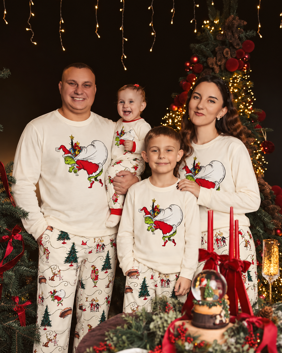 Joy Merry-Grinch Family Christmas Pajamas