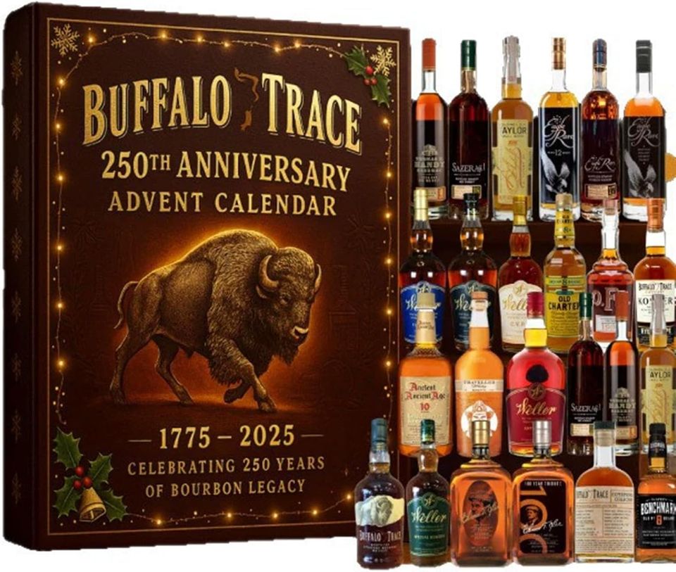 2026 Whiskey Advent Calendar 24 Wine Bottle Ornaments