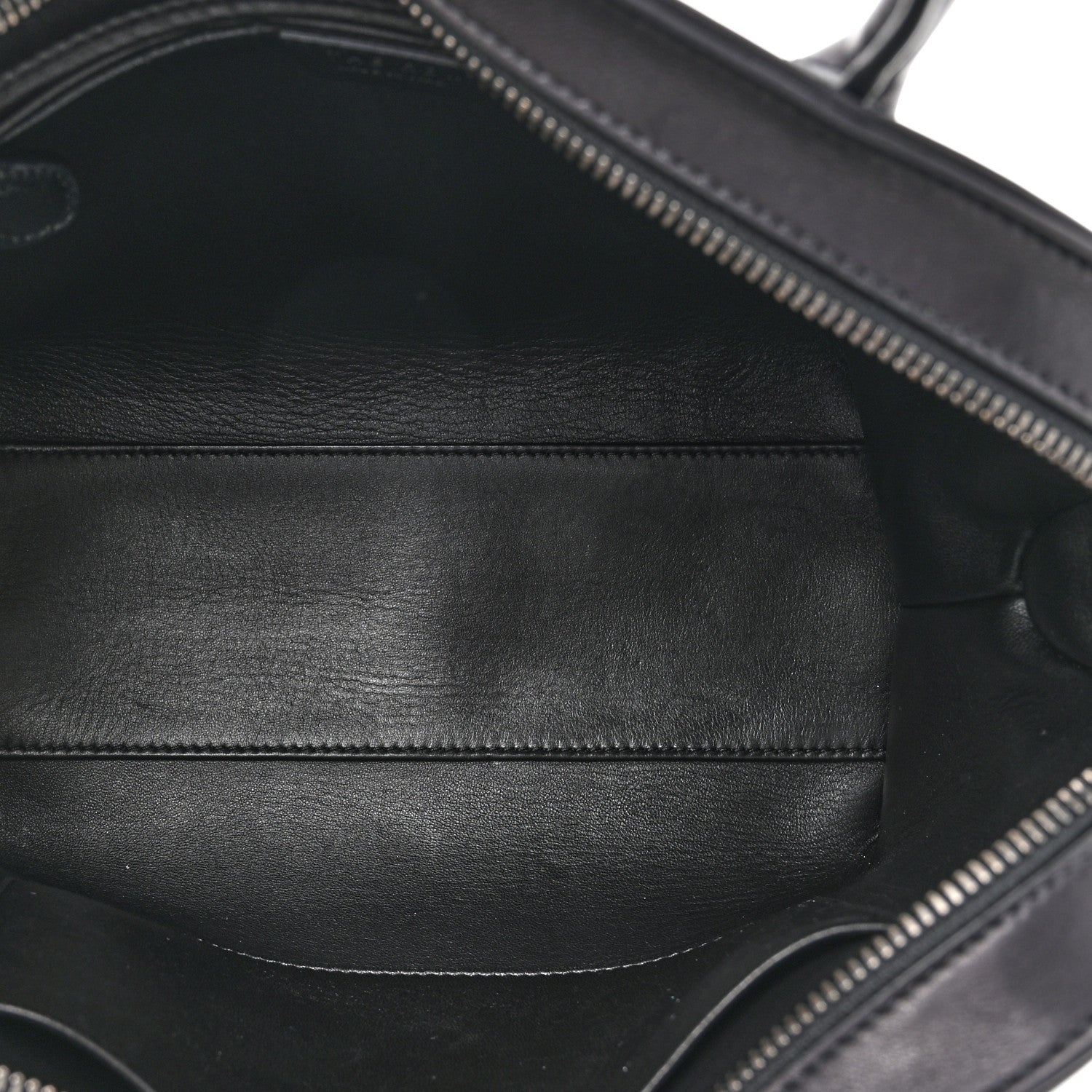 Polished Saddle Calfskin Agnes Leather Bag Black