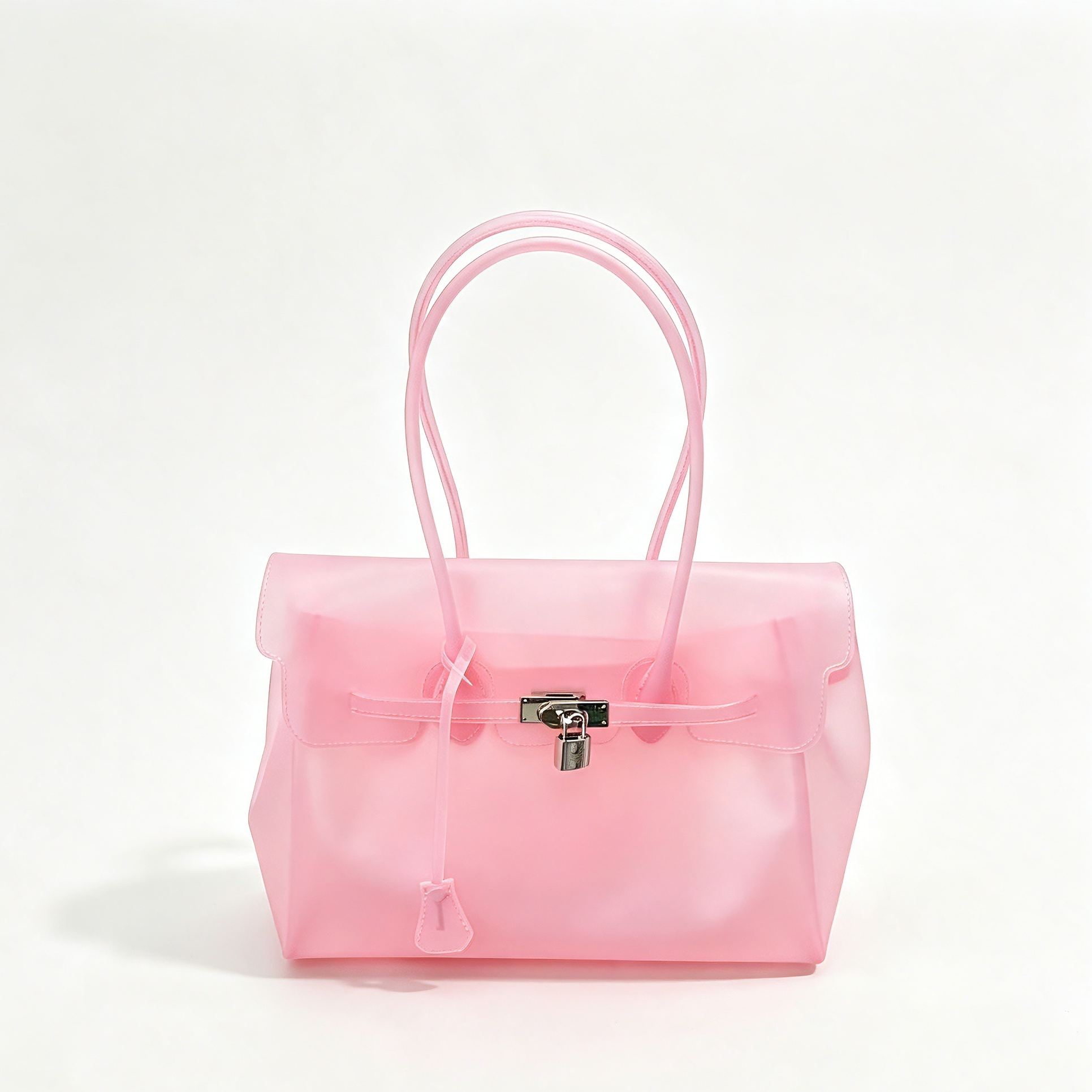 Pink Color Jelly Firkin Tote bag