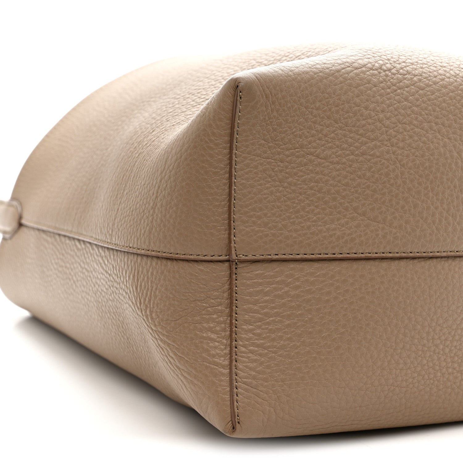 Grained Calfskin Medium N/S Park Tote Dark Taupe