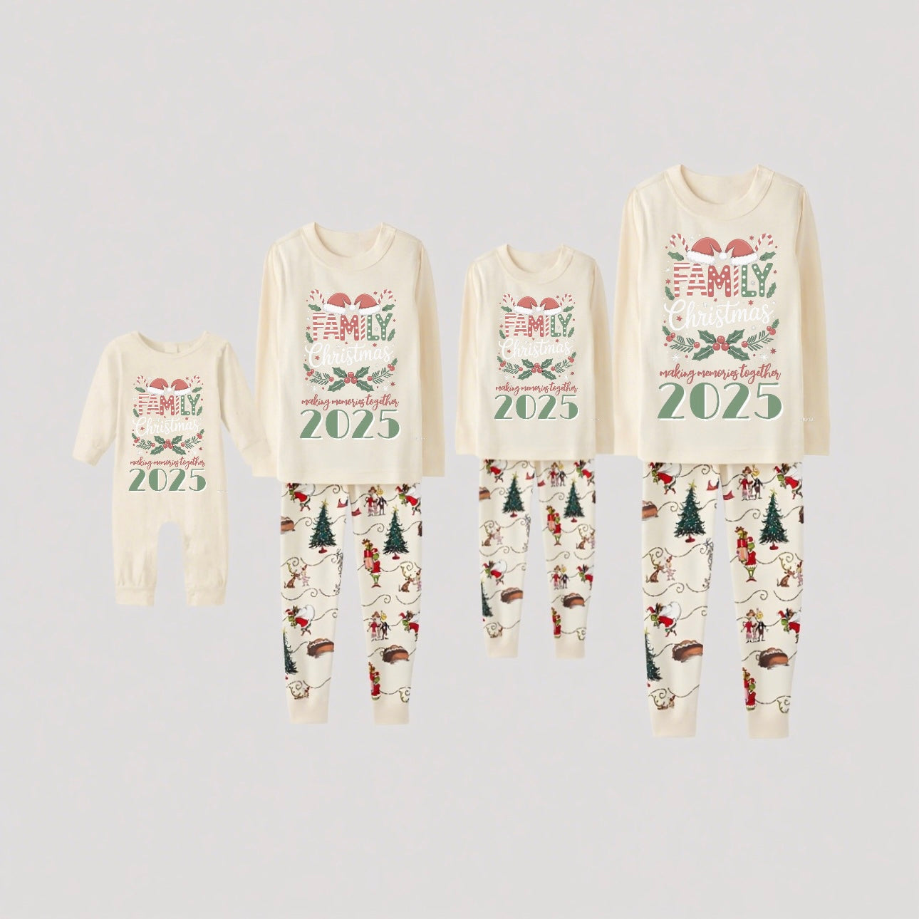 MEMORIES TOGETHER-Grinch Family Christmas Pajamas