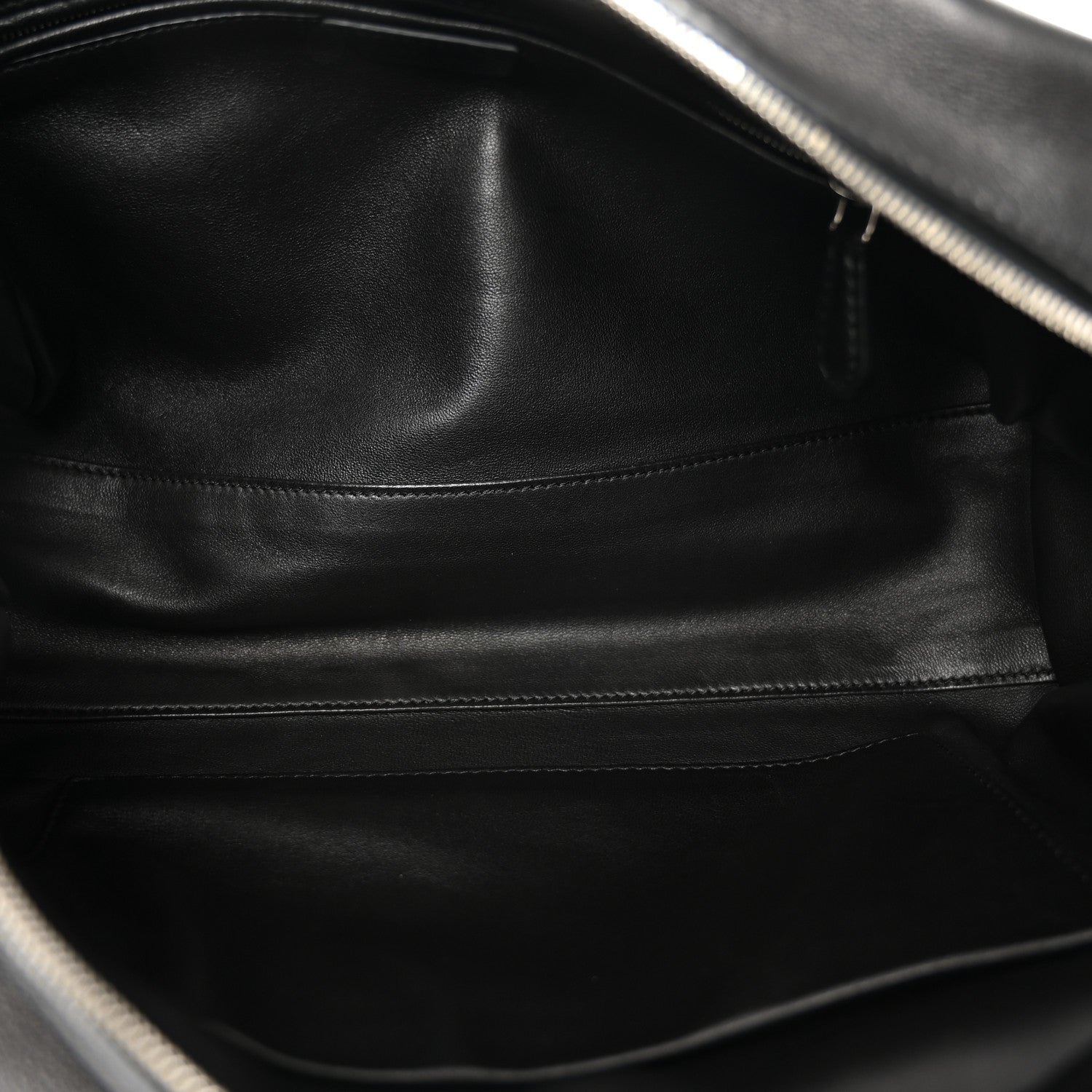 Nappa Astra Leather Shoulder Bowling Bag Black
