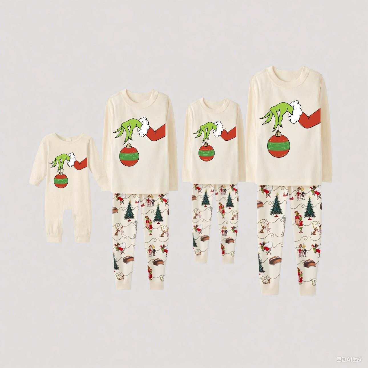 Restful-Grinch Family Christmas Pajamas