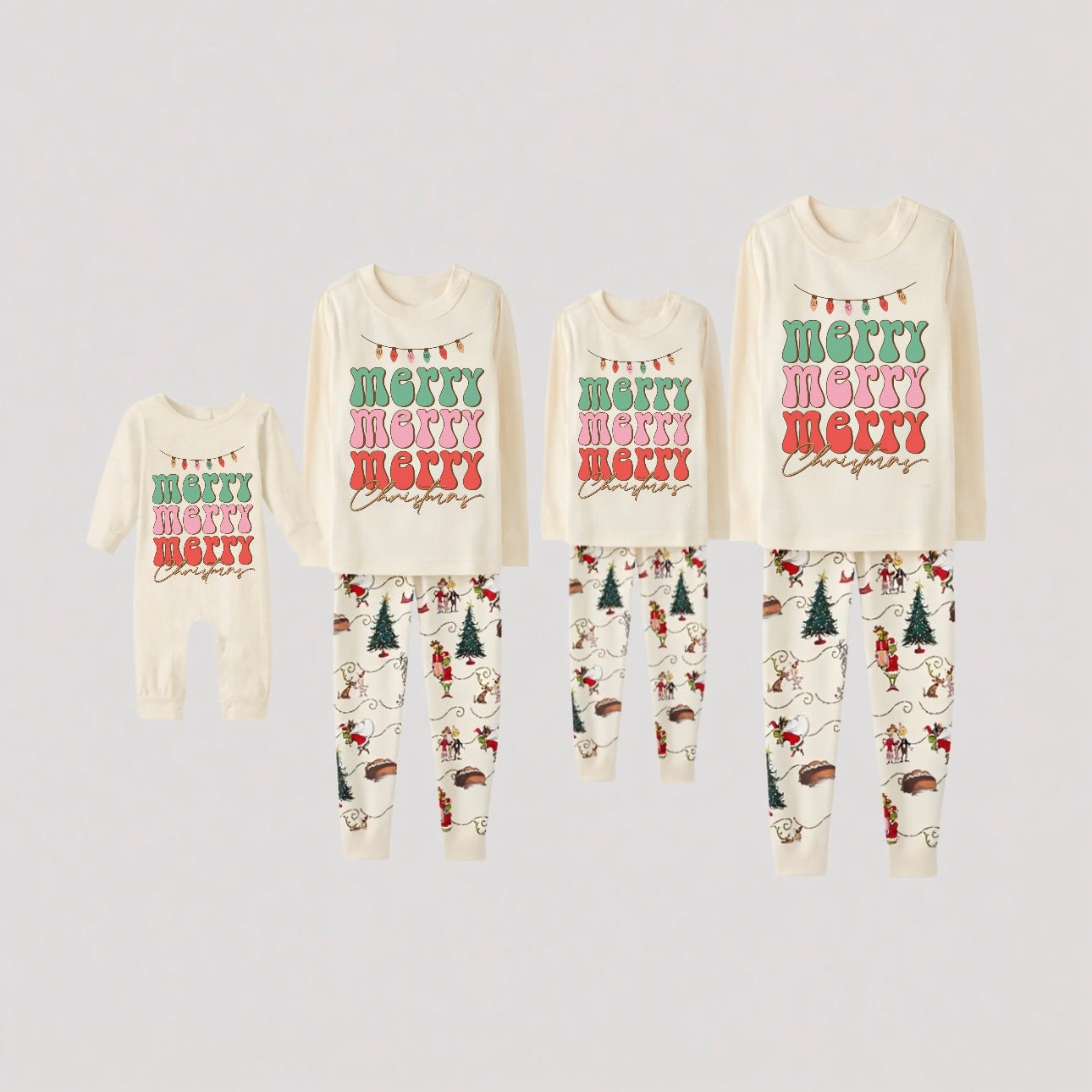 Merry Hush-Grinch Family Christmas Pajamas