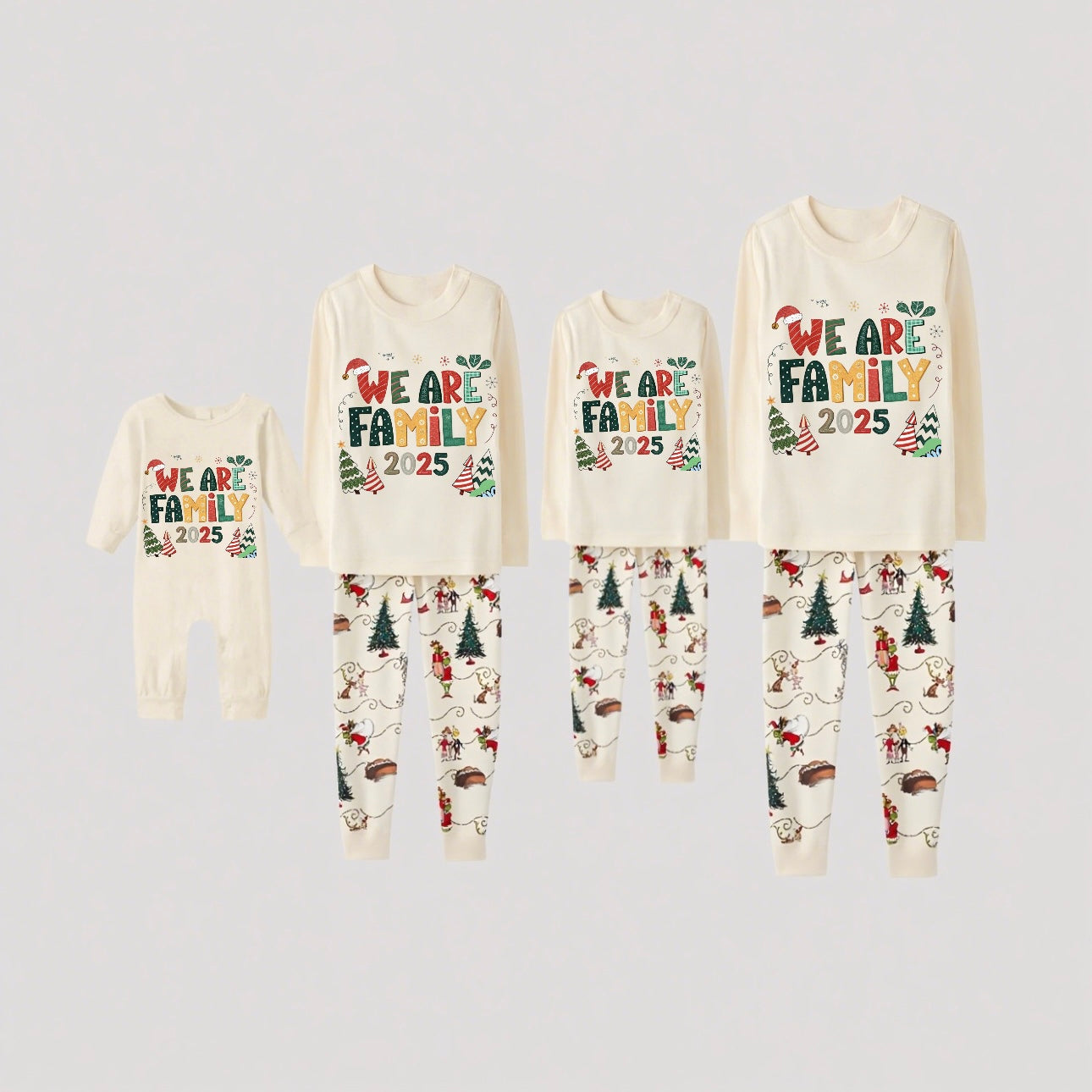 WE ARE FAMILY-Grinch Family Christmas Pajamas