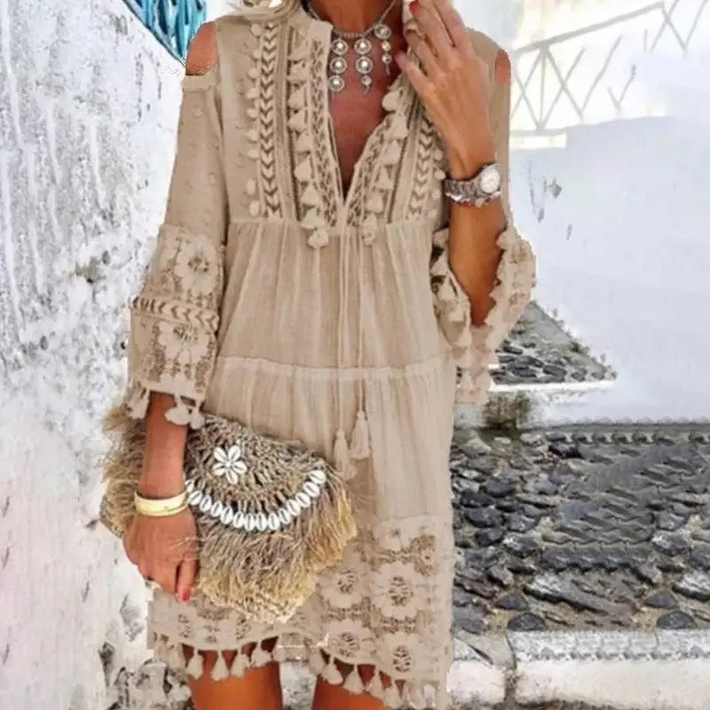 Bella Boho Style Mini Dress
