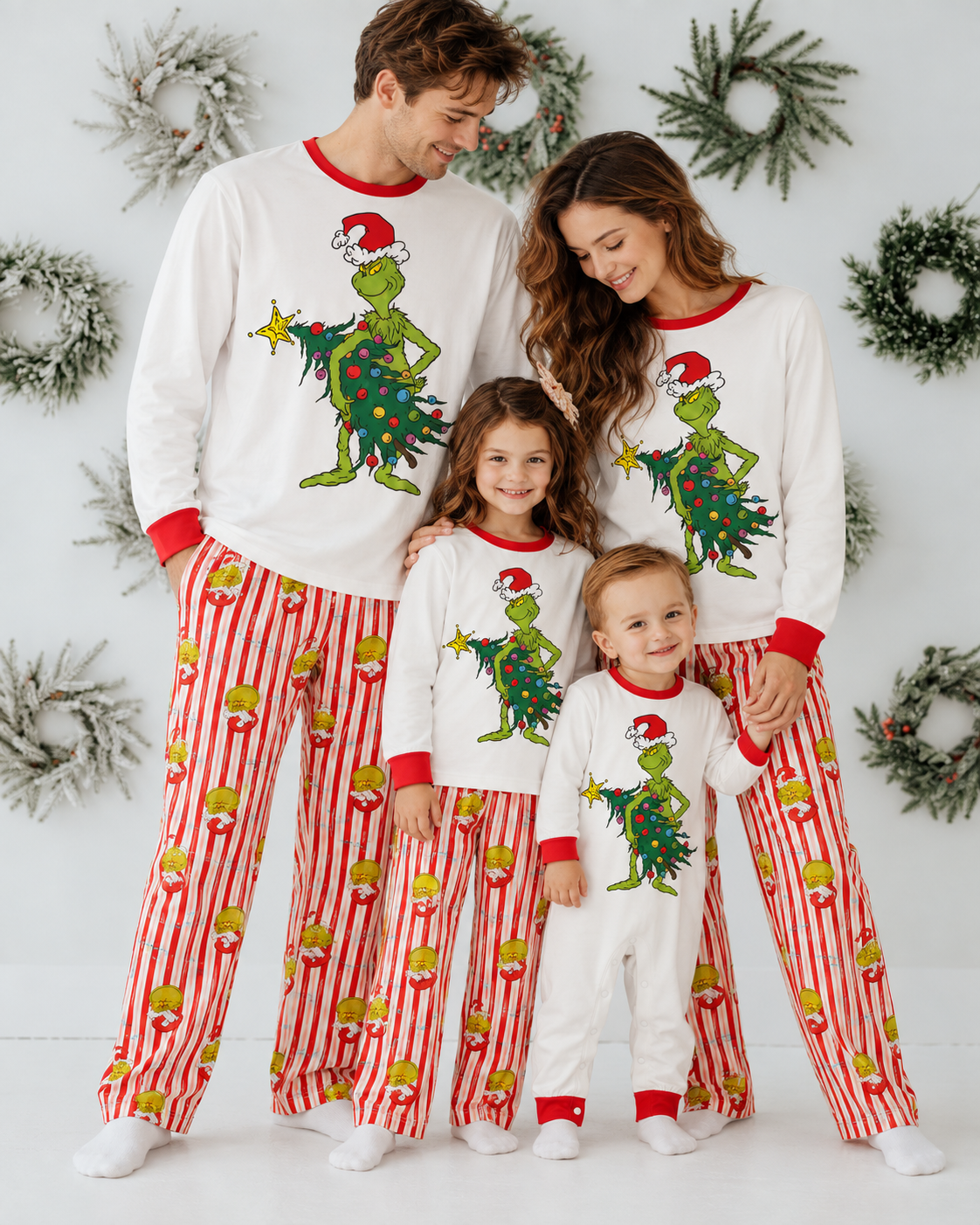 Frosty Nights-Family Matching Grinch Christmas Pajamas