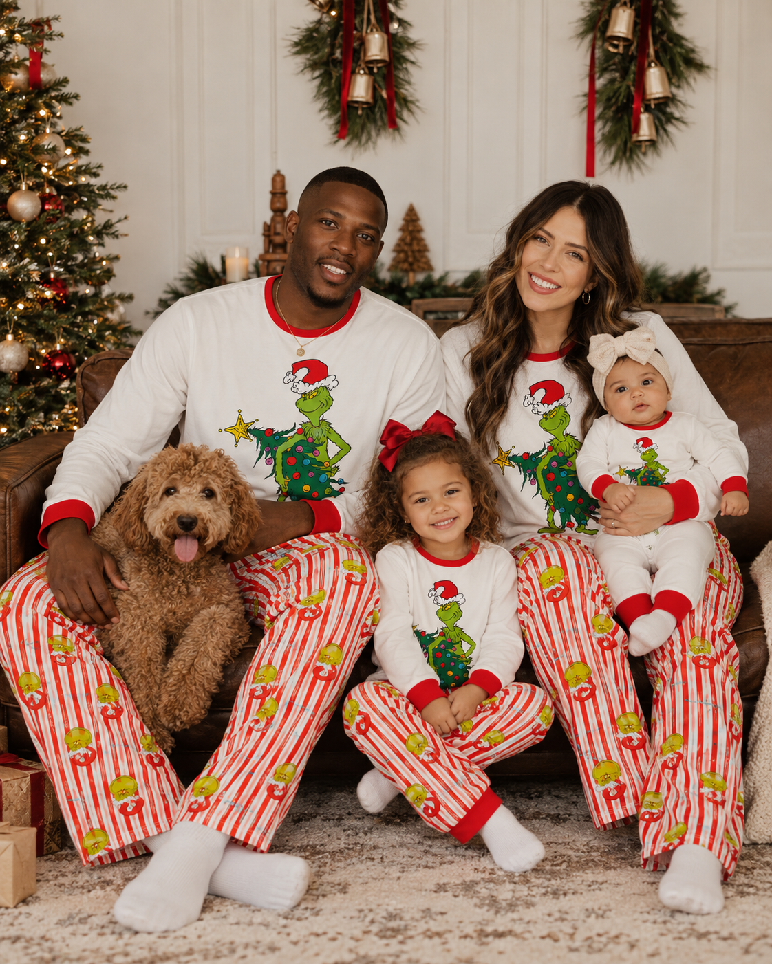 Frosty Nights-Family Matching Grinch Christmas Pajamas