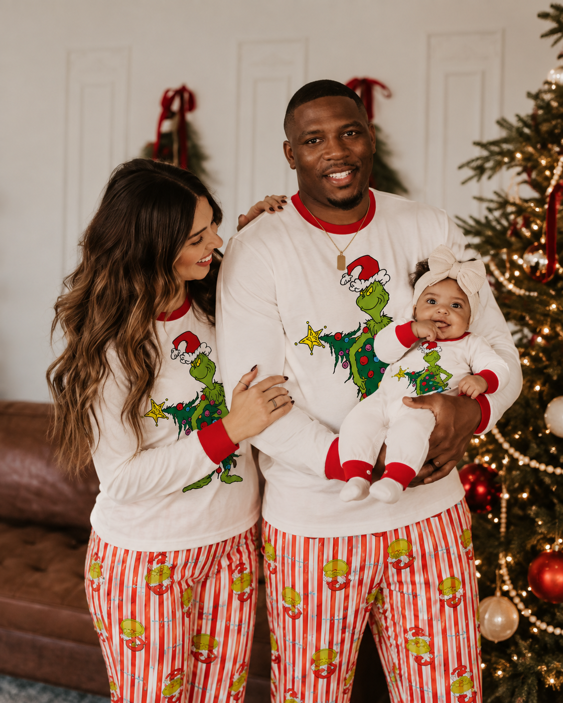 Frosty Nights-Family Matching Grinch Christmas Pajamas
