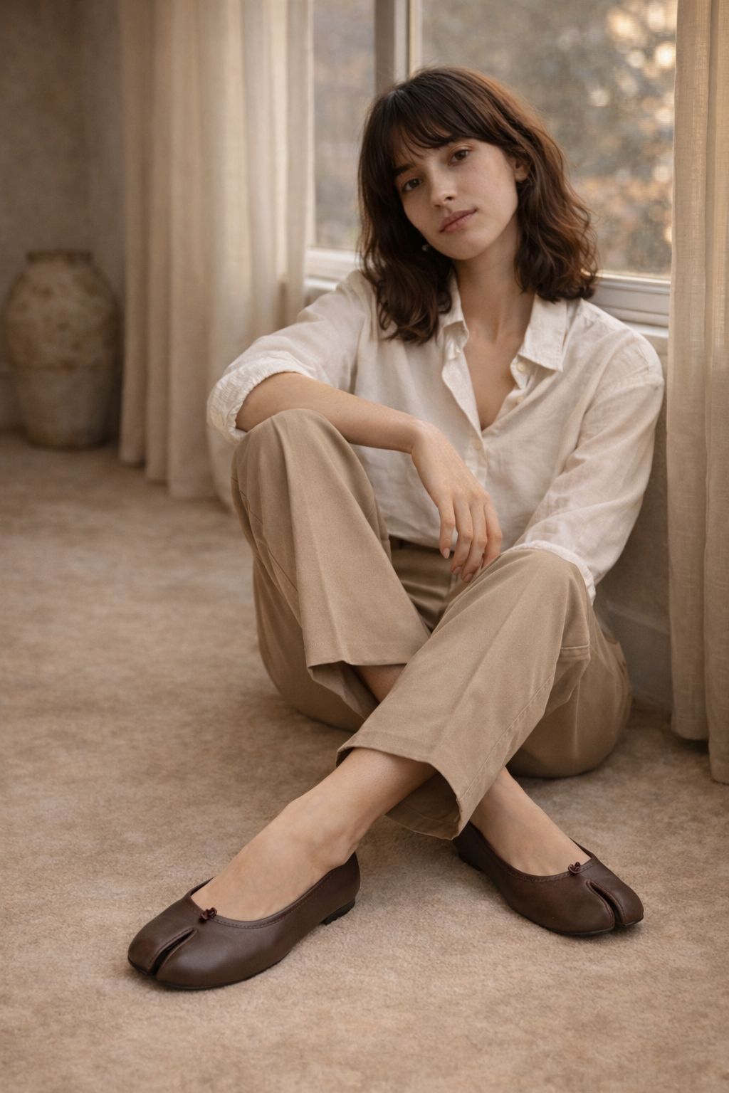 Brown Ballet  Tabi Shoes