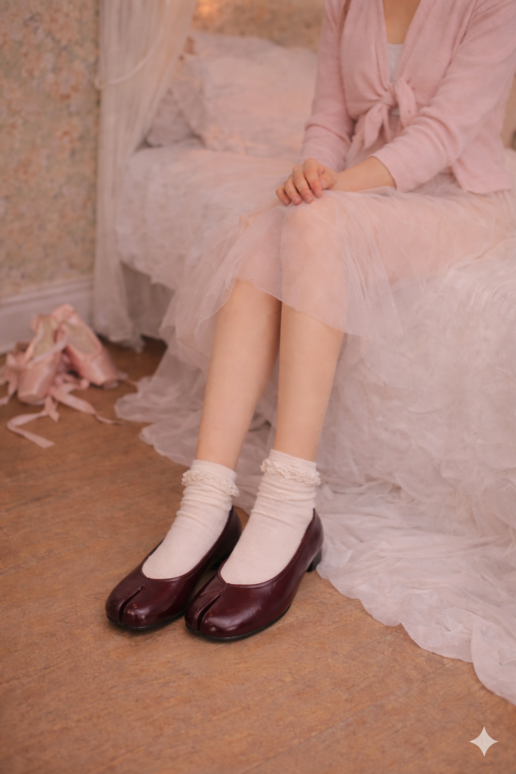 Ancora Red Tabi Shoes