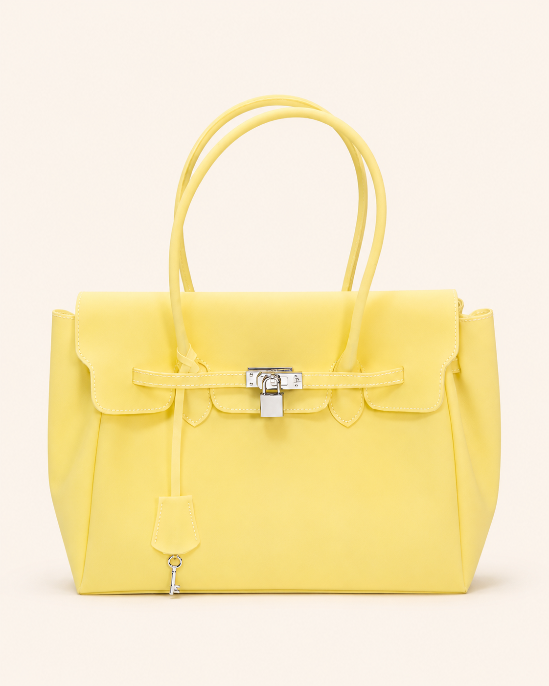 Transparent Solid Color Pvc Jelly Bag Women's Tote Bag