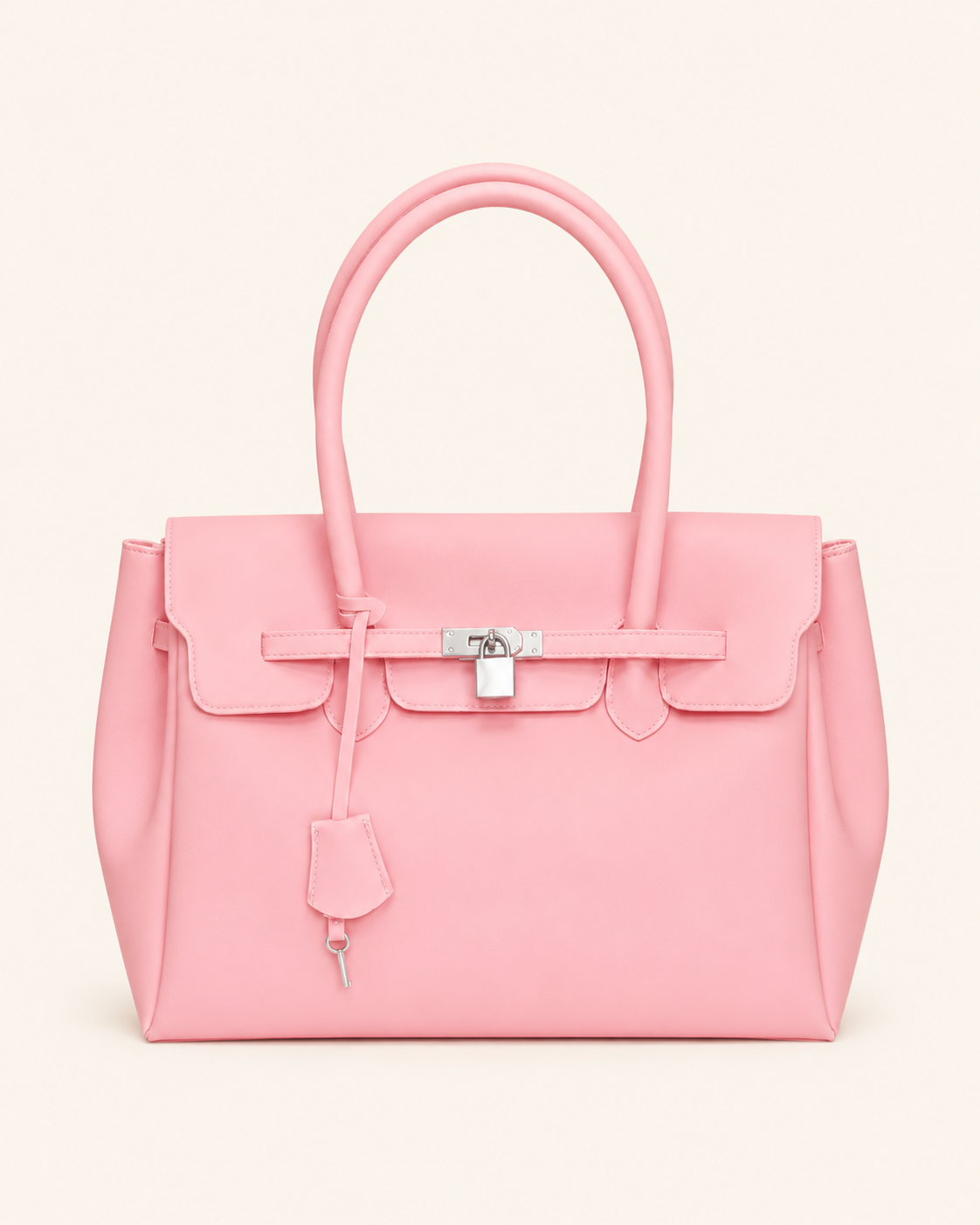 Transparent Solid Color Pvc Jelly Bag Women's Tote Bag