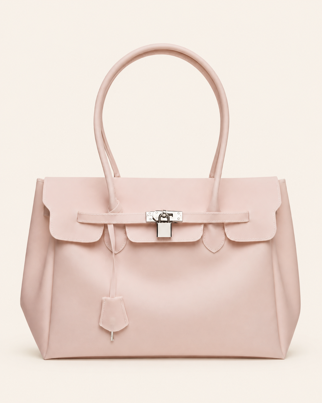 Transparent Solid Color Pvc Jelly Bag Women's Tote Bag