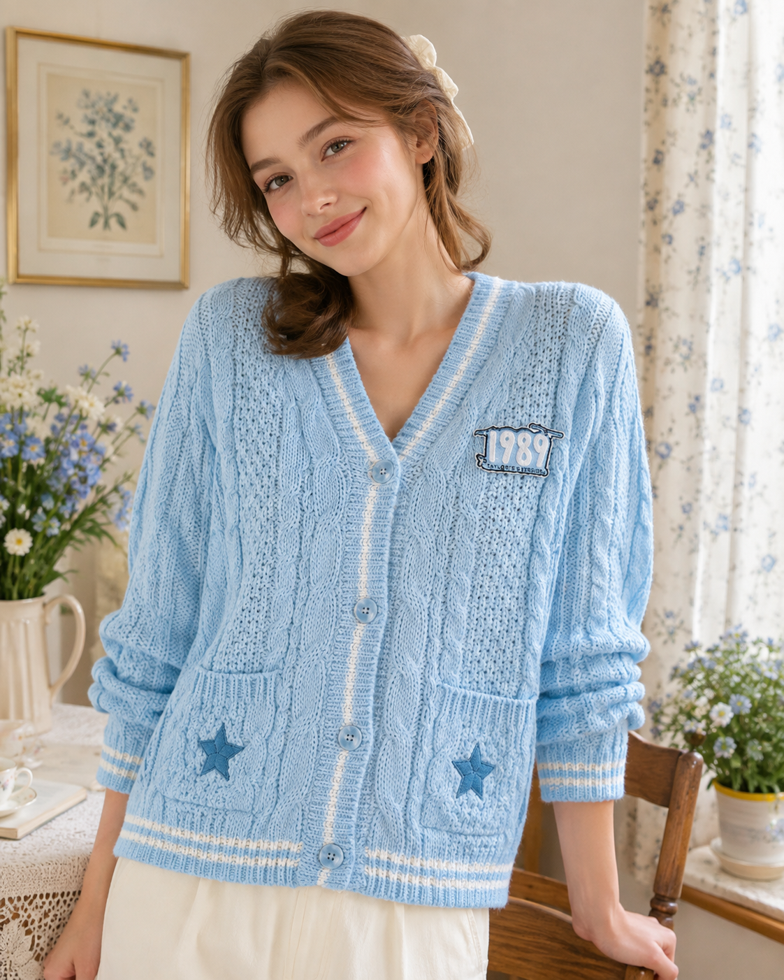 1989 Baby Cardigan Taylors Version, Blue Knit Sweater