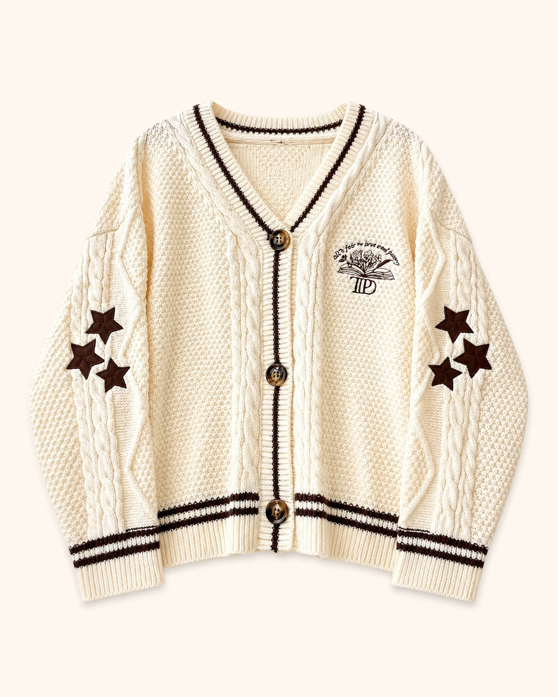 Tortured Poets Department Beige Cardigan - All's Fair In Love And Poetry Cardigan