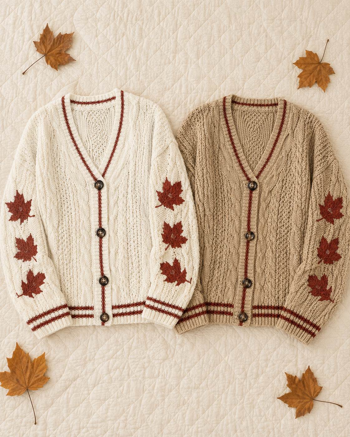 Maple Leaf All Too Well Taylors Version Autumn Cardigan