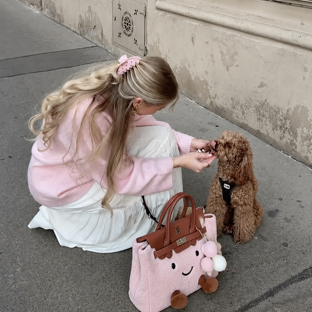 Fluffy Fox PInk-Jellycat Mini brikin  Bag