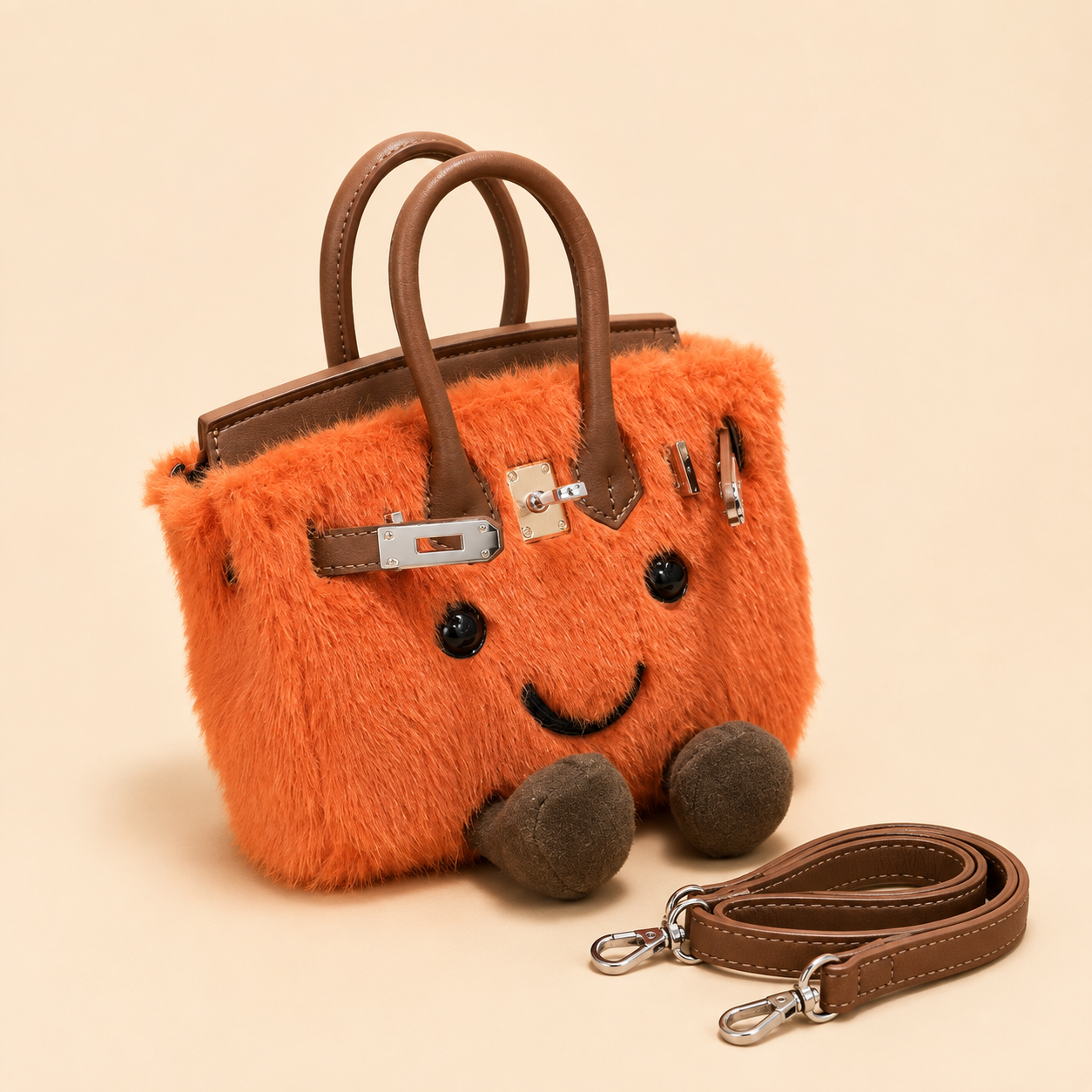 Fluffy Fox Orange-Jellycat Mini brikin  Bag