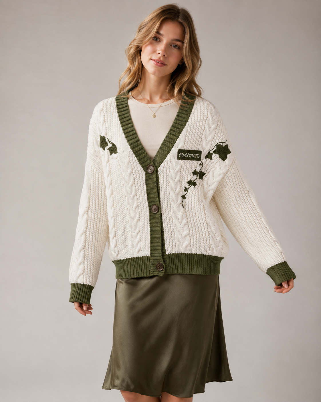 Evermore Cardigan Taylors Version, Ivy Folklore Inspired Cardigan Sweater