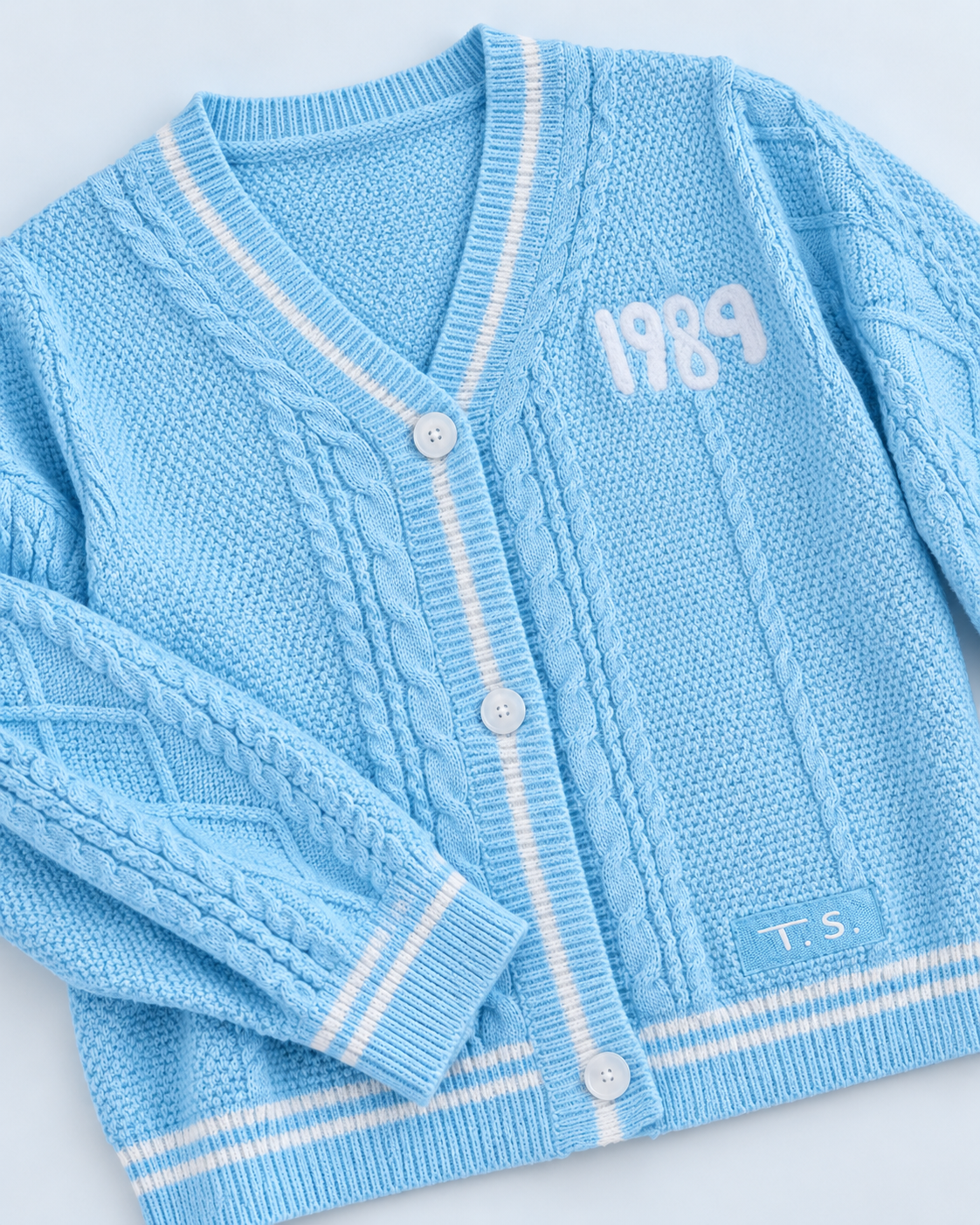1989 Cardigan Taylors Version, Light Blue Cardigan Sweater