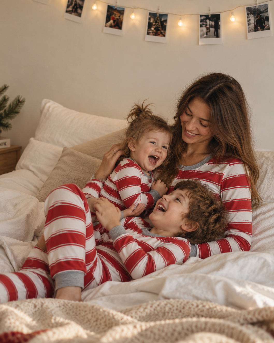 Pleasure Stripe- Red Plaid Family Christmas Pajamas