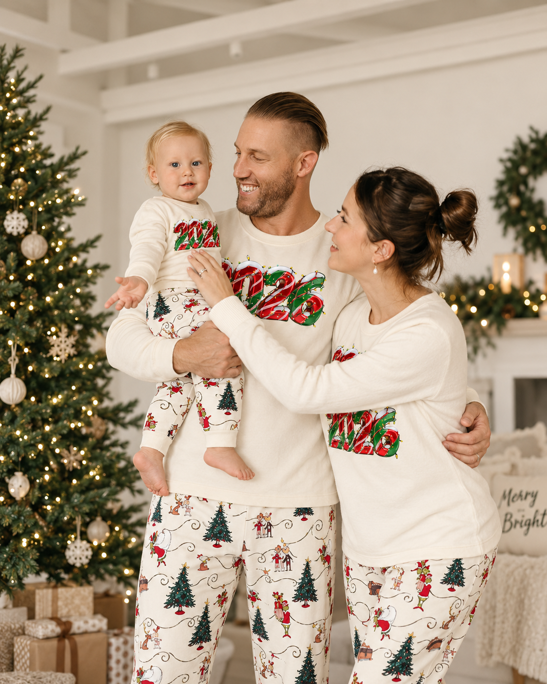 Mist Breeze -2026 Grinch Family Christmas Pajamas