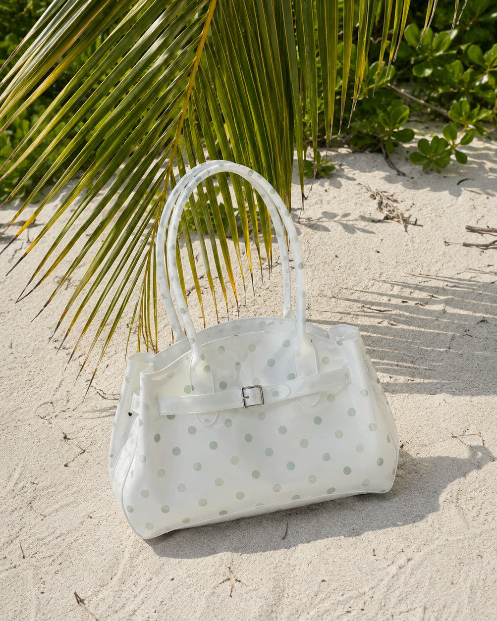 White Polka Dot Horizontal Candy Color Jelly firkin bag
