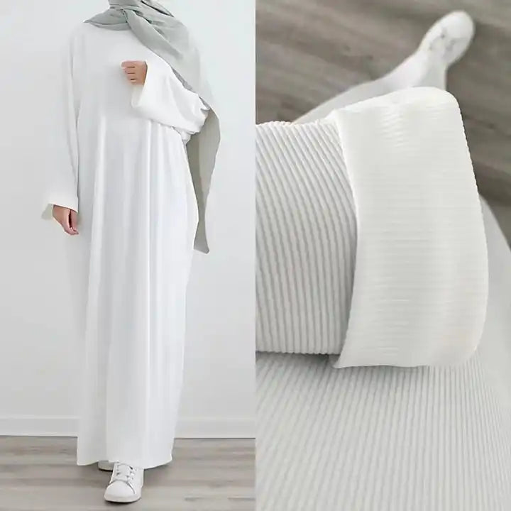Fall Oversized Ribbed Wool Maxi Abaya Dress