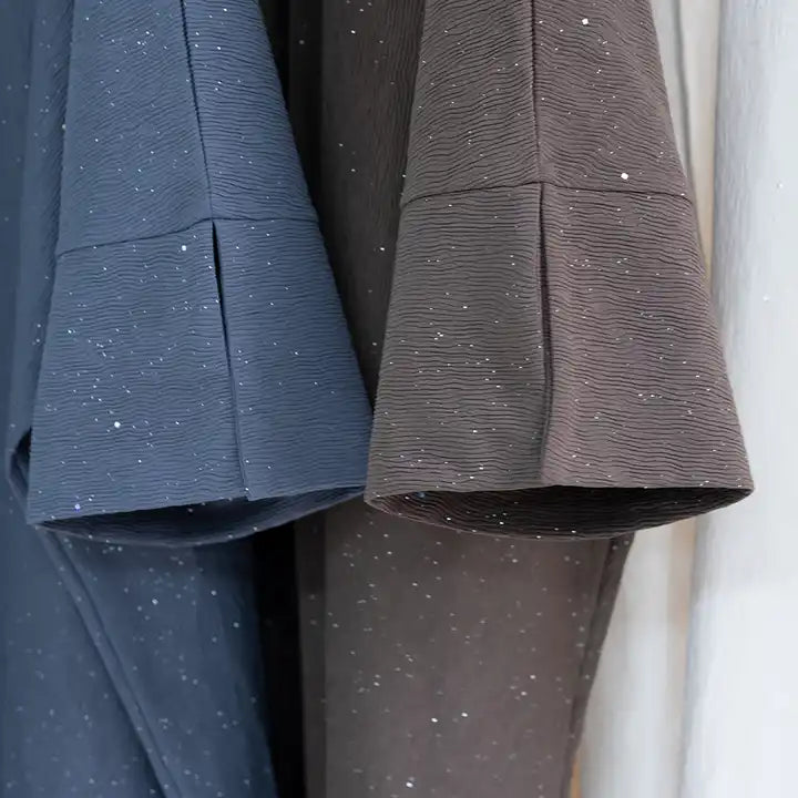 Sparkly Winter Open Abaya Maxi Jacket kaftan dress