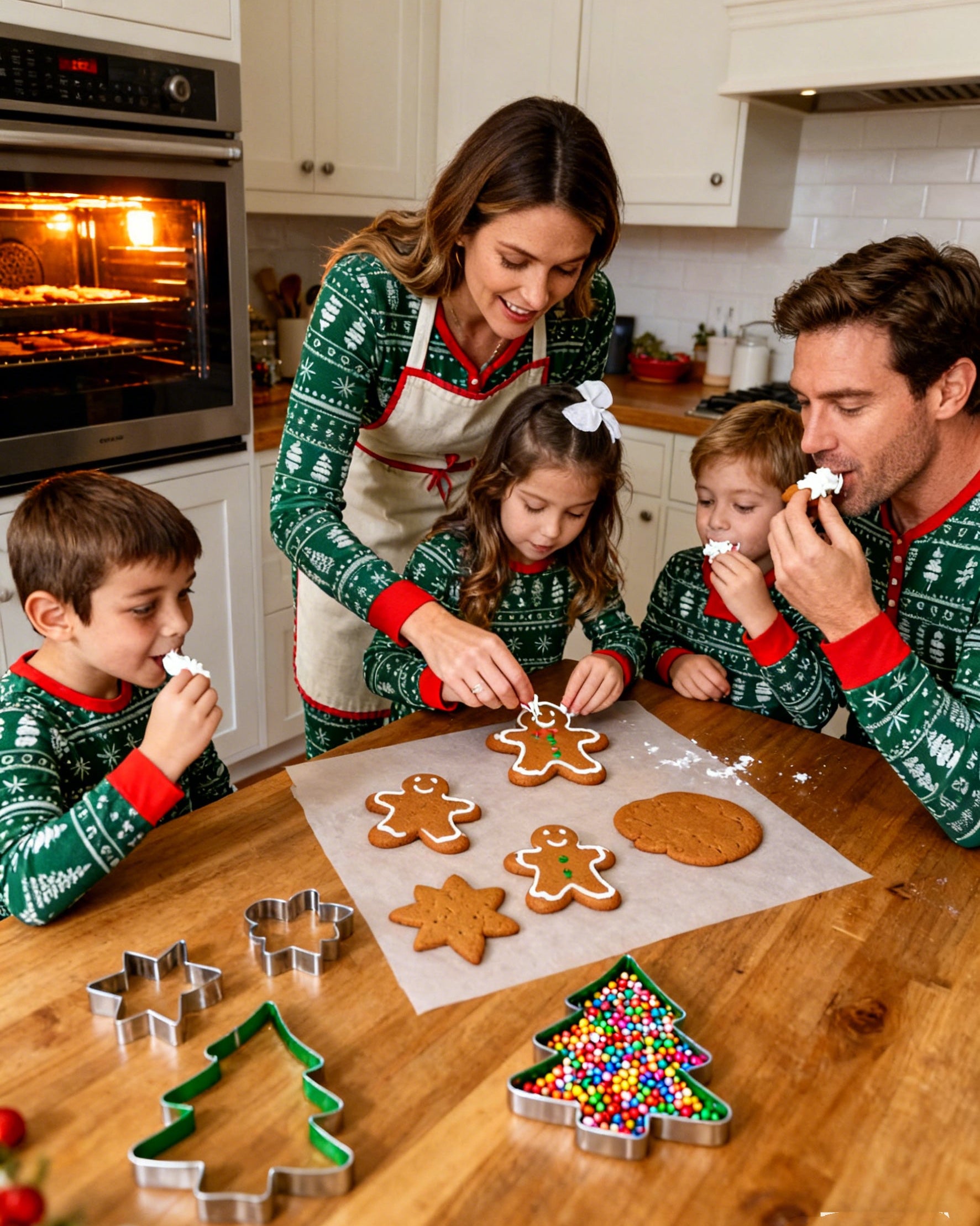 Green Crew Christmas Family Pajamas