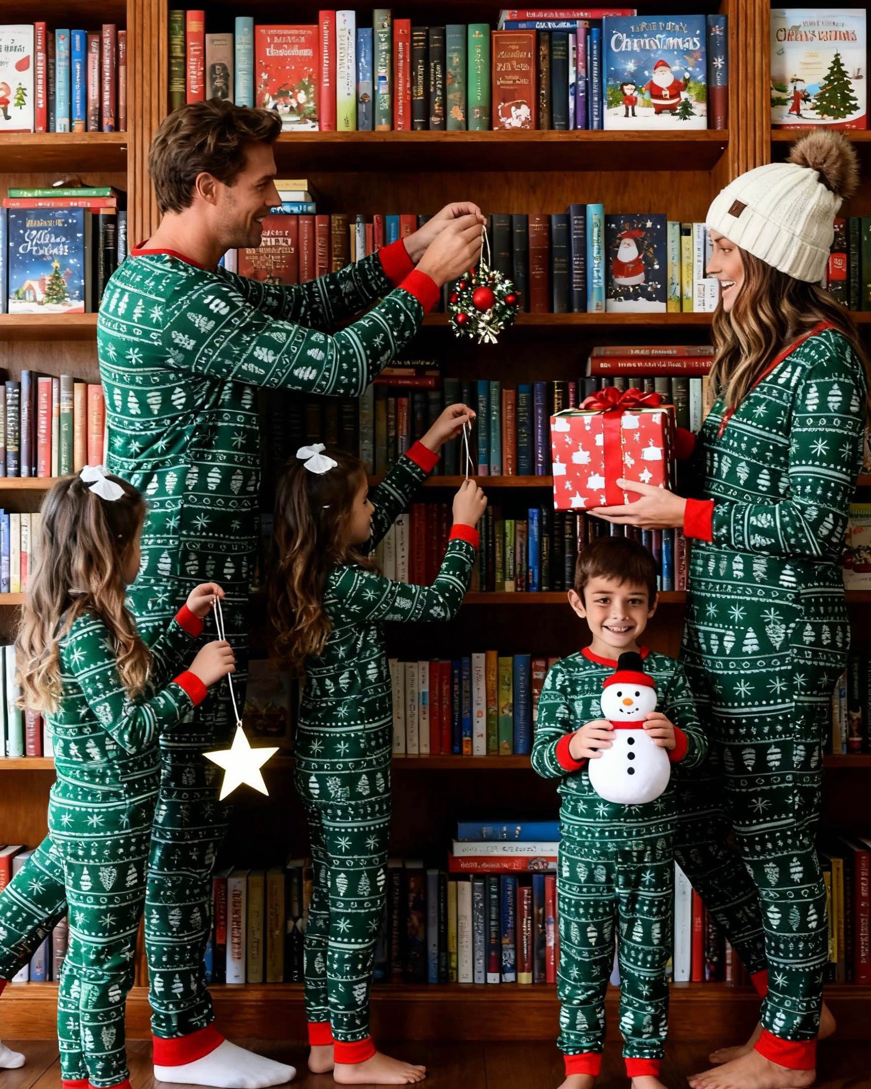 Green Crew Christmas Family Pajamas