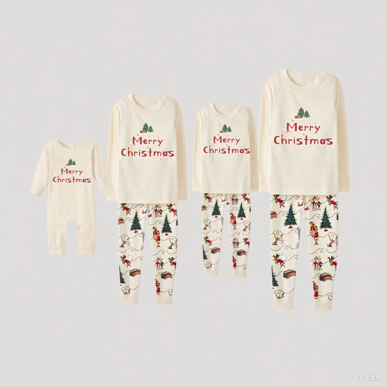 Merry Pines-Grinch Family Christmas Pajamas