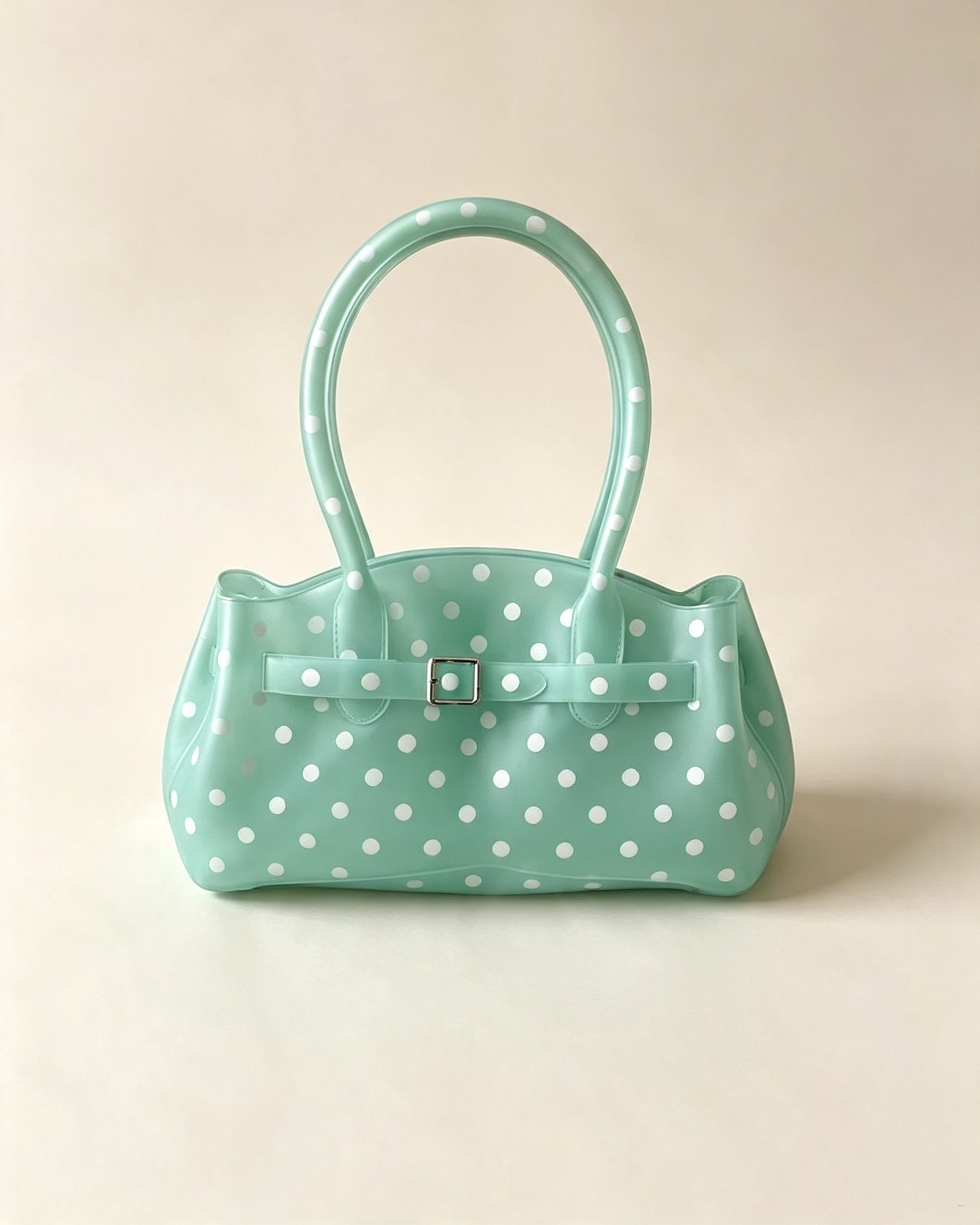 Green White Polka Dot Horizontal Candy Color Jelly firkin bag