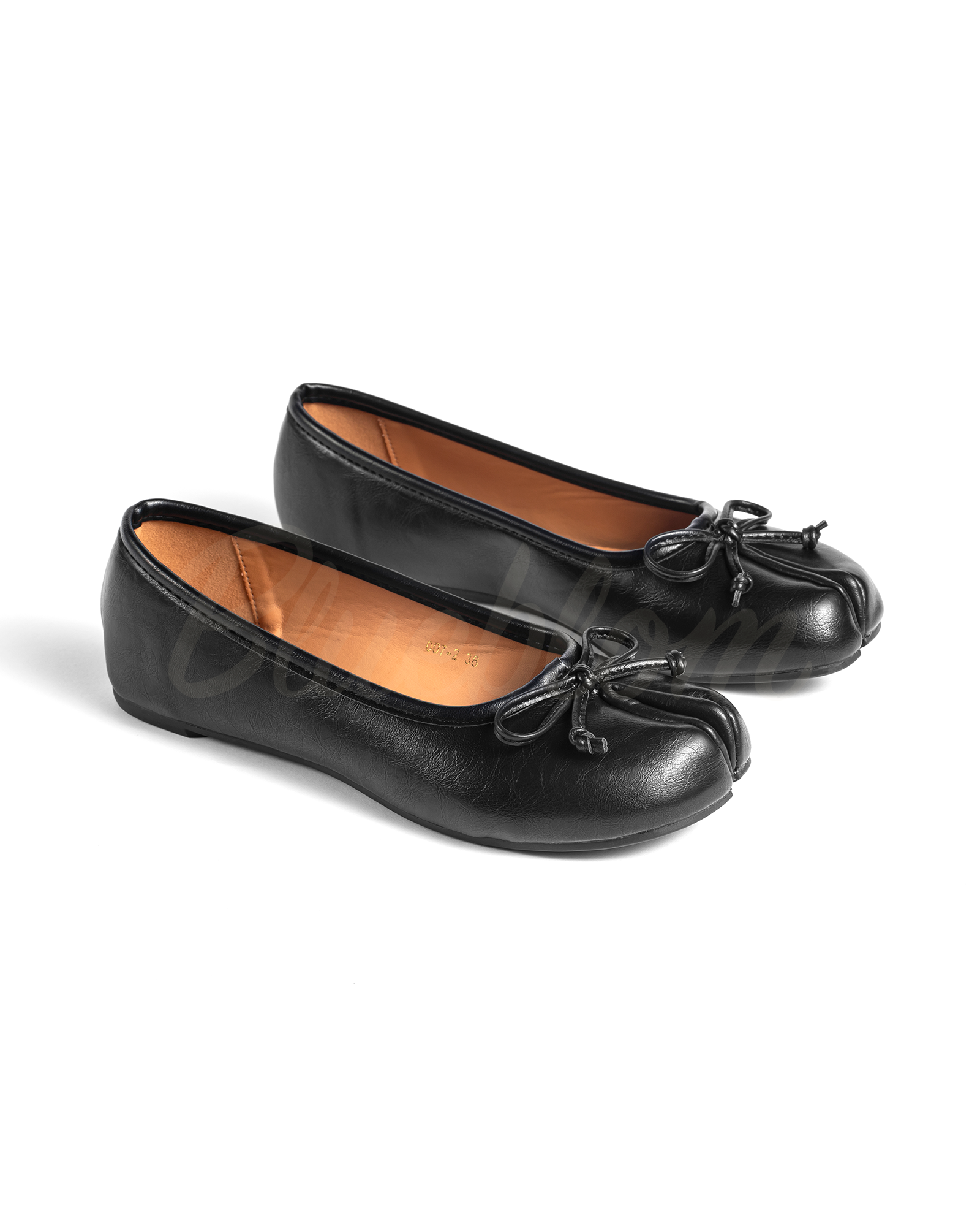 Black bowknot tabi shoes
