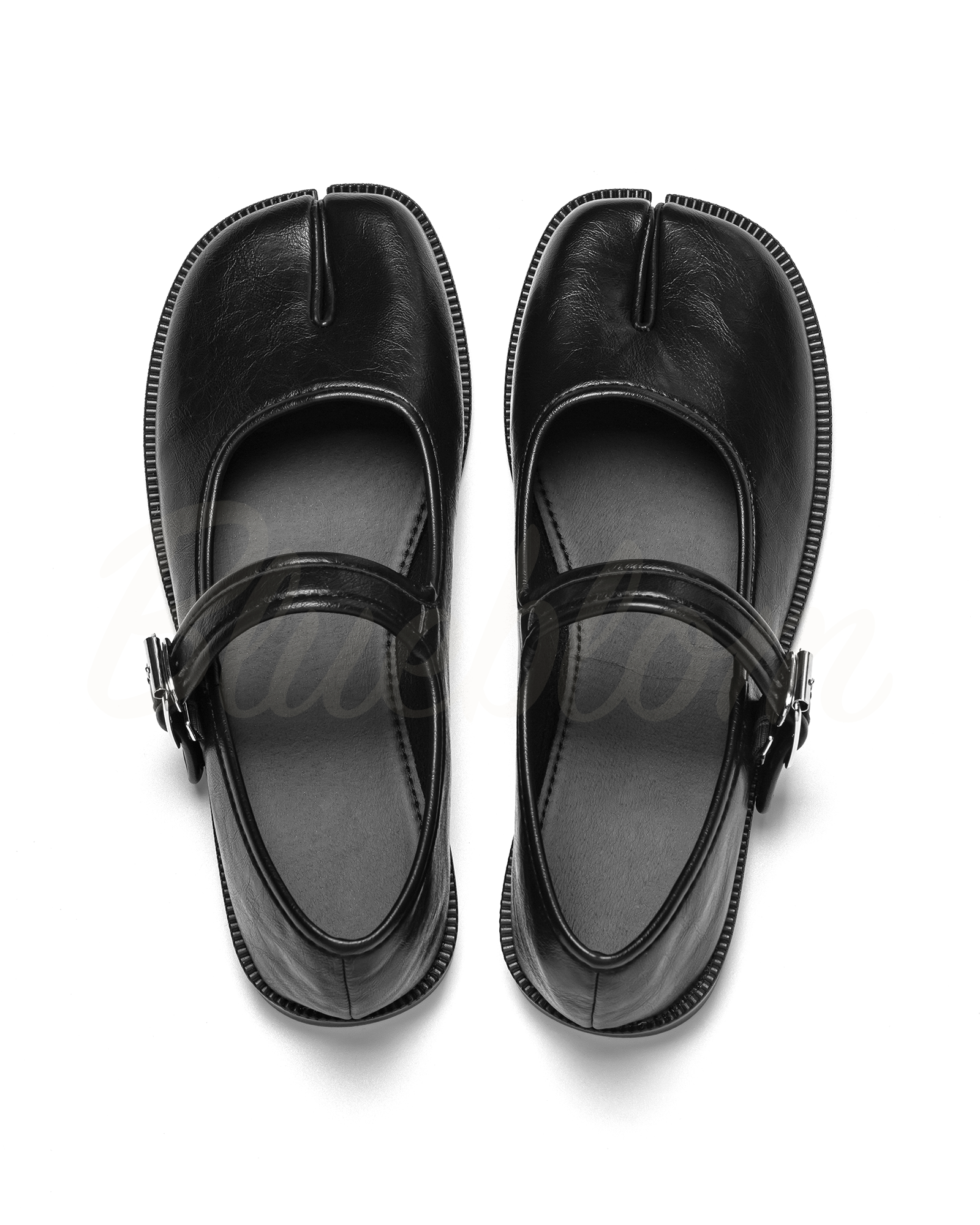 Black Adjustable Strap Tabi Mary Janes