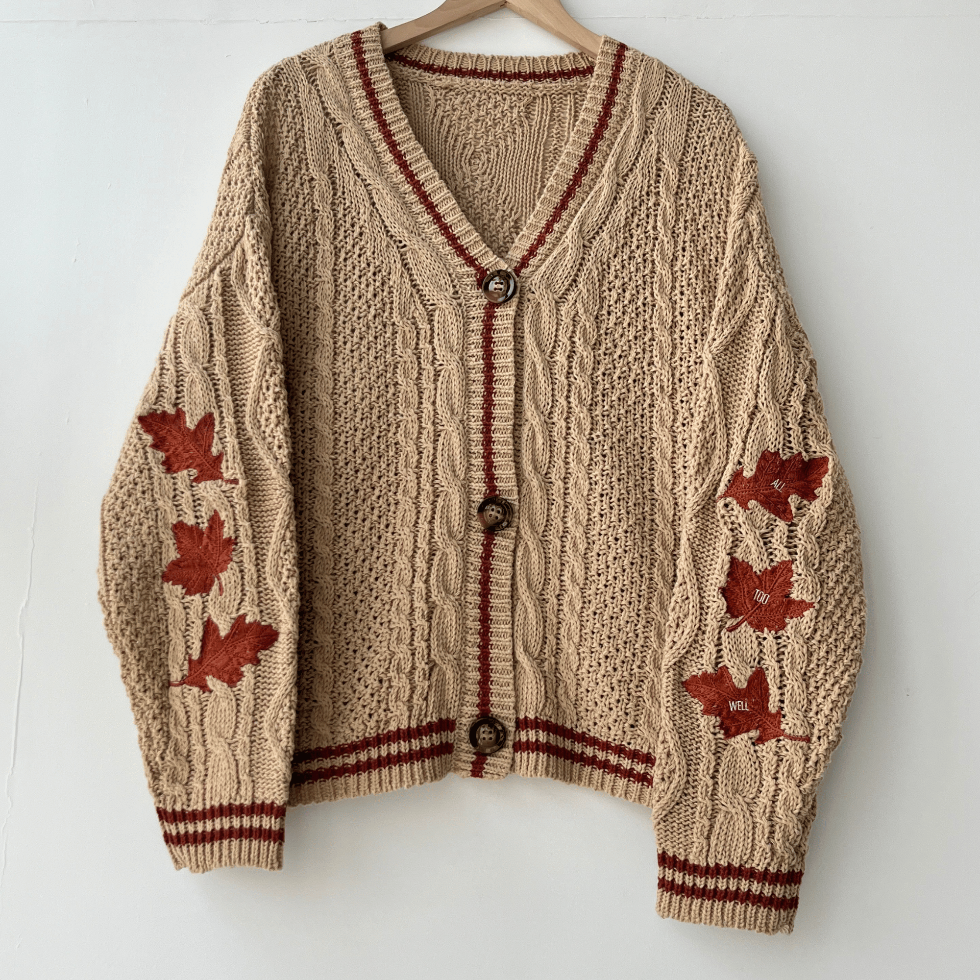Maple Leaf All Too Well Taylors Version Autumn Cardigan