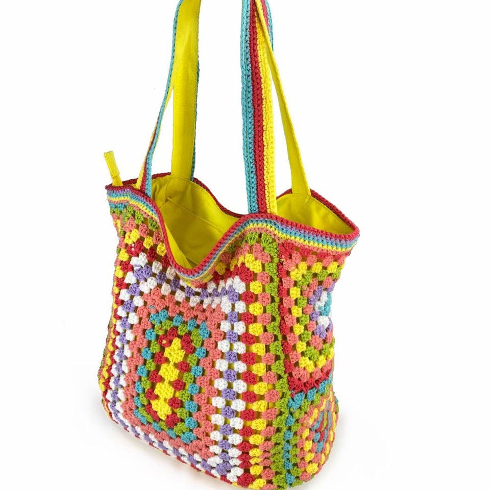 Cotton Crochet Beach Tote Bag