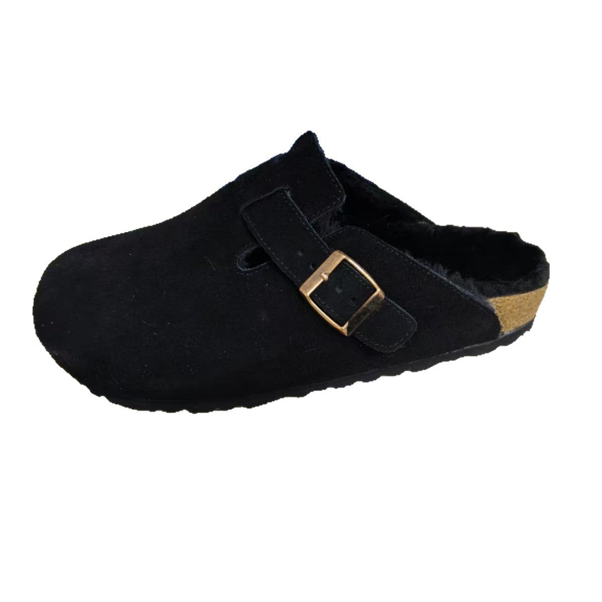 Boston Shearling Suede padded Leather Footbed Clogs