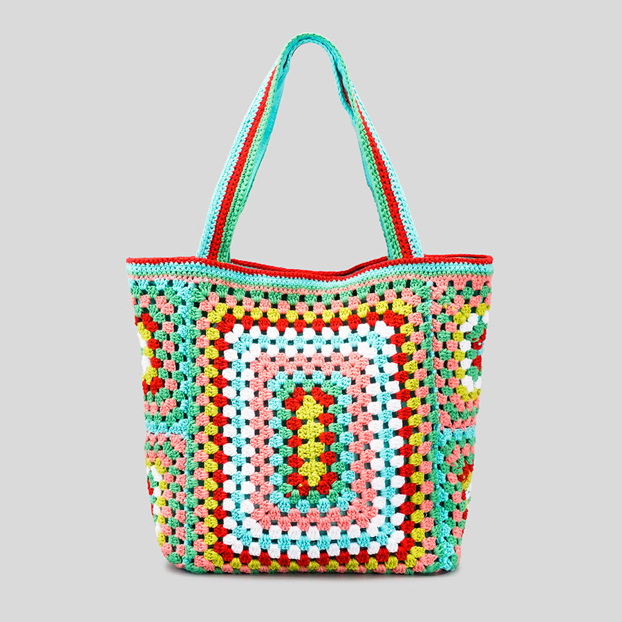 Cotton Crochet Beach Tote Bag