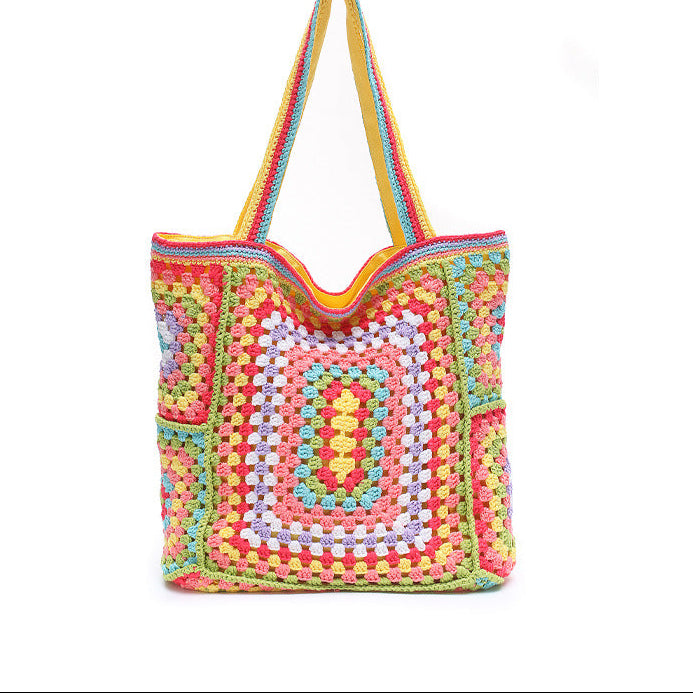Cotton Crochet Beach Tote Bag