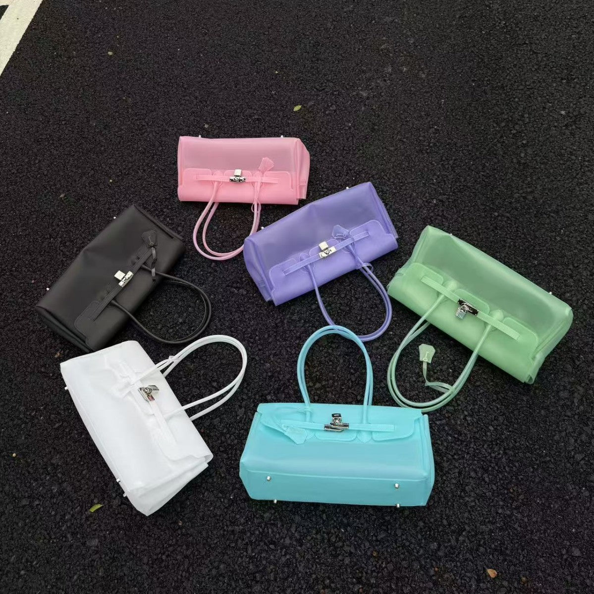 Horizontal Candy Color Jelly firkin bag